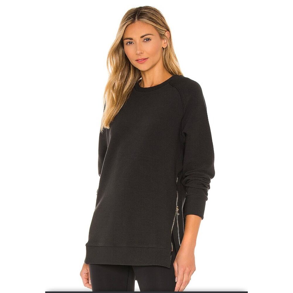 Varley Manning Sweatshirt ribbed Size M in Black